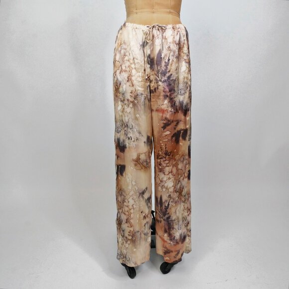 Zara tie dye drawstring silk pants size medium - Picture 1 of 9